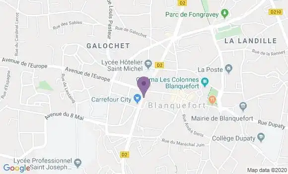 Localisation CIC Agence de Blanquefort