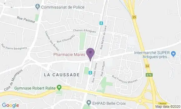 Localisation CIC Agence de Cenon