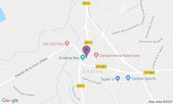 Localisation CIC Agence de Cestas