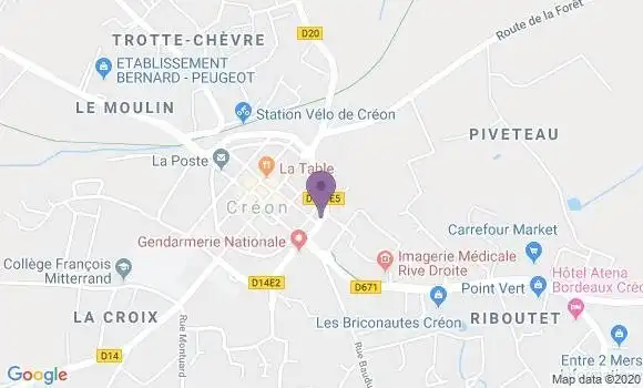 Localisation CIC Agence de Créon