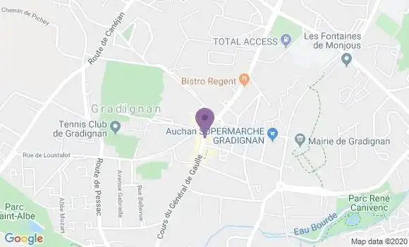 Localisation CIC Agence de Gradignan