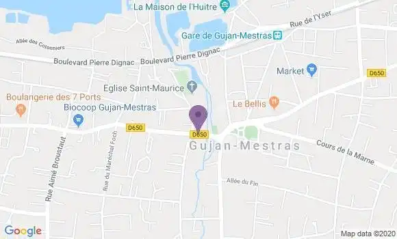 Localisation CIC Agence de Gujan Mestras