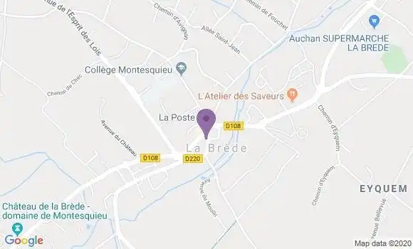 Localisation CIC Agence de La Brede