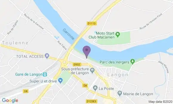 Localisation CIC Agence de Langon