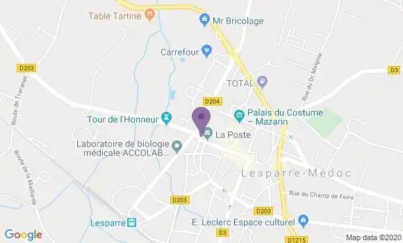 Localisation CIC Agence de Lesparre