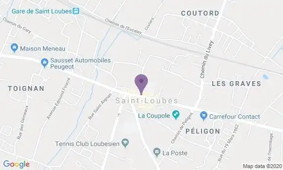 Localisation CIC Agence de Saint Loubes