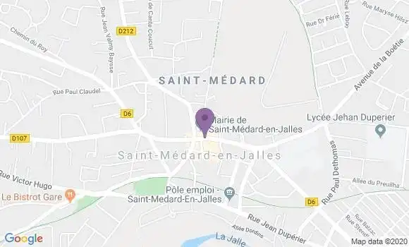 Localisation CIC Agence de Saint Médard Jalles
