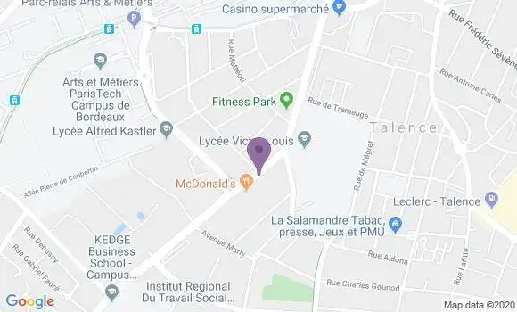 Localisation CIC Agence de Talence