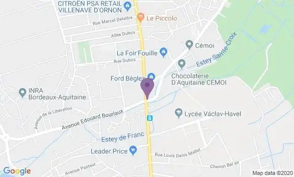 Localisation CIC Agence de Villenave d
