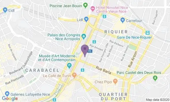 Localisation Société Générale Agence de Nice République