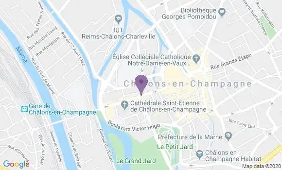 Localisation Société Générale Agence de Châlons en Champagne