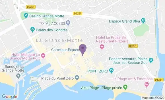 Localisation CIC Agence de La Grande Motte