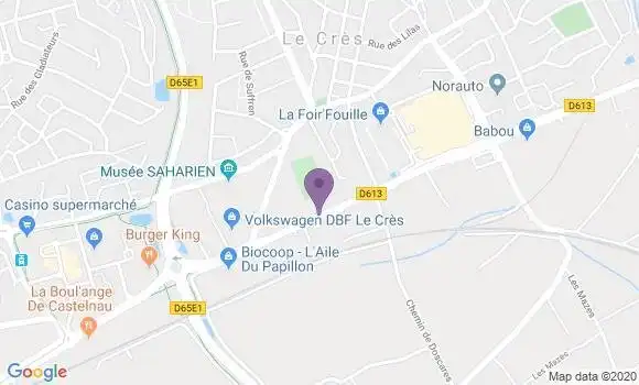 Localisation CIC Agence de Le Crès