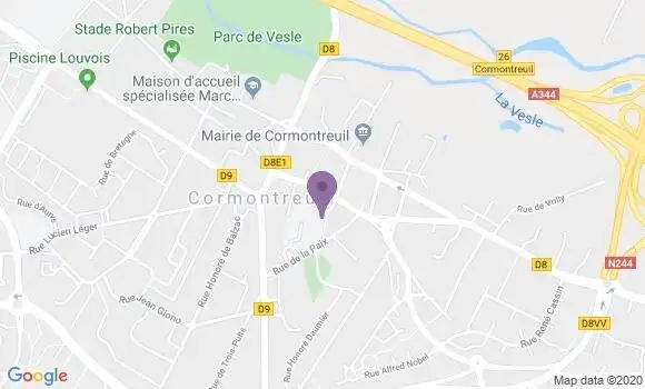 Localisation Société Générale Agence de Cormontreuil