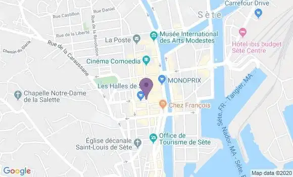 Localisation CIC Agence de Sète