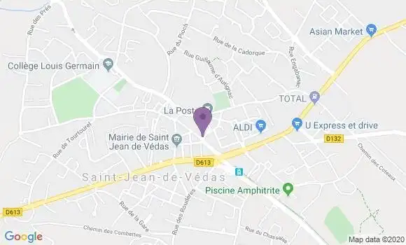 Localisation CIC Agence de Saint Jean de Védas