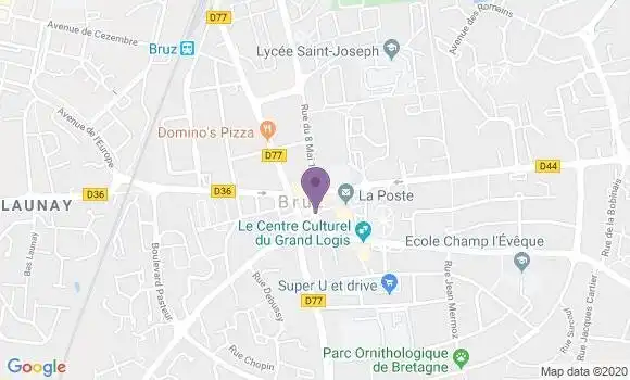 Localisation CIC Agence de Bruz