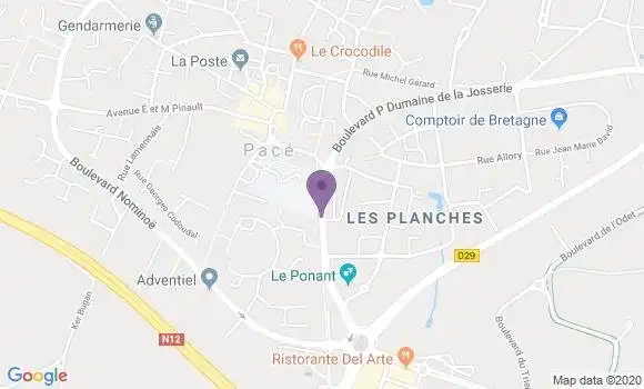 Localisation CIC Agence de Pacé
