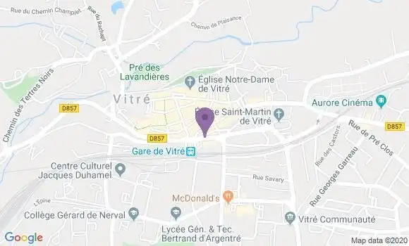 Localisation CIC Agence de Vitré