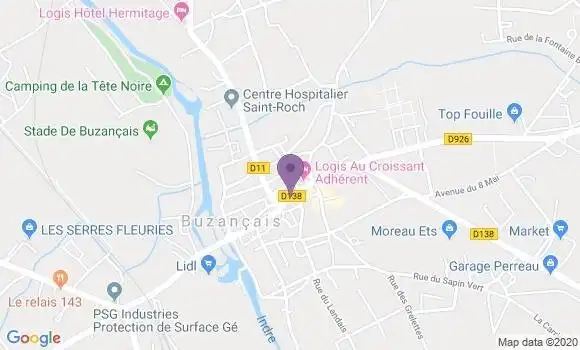 Localisation CIC Agence de Buzancais
