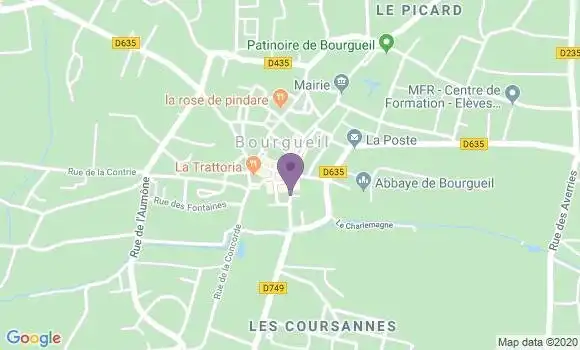 Localisation CIC Agence de Bourgueil