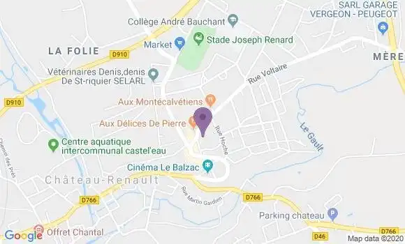 Localisation CIC Agence de Château Renault