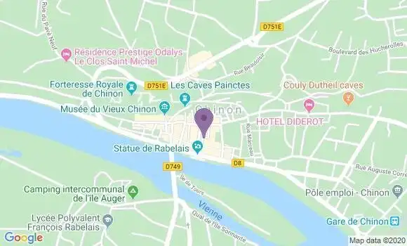 Localisation CIC Agence de Chinon