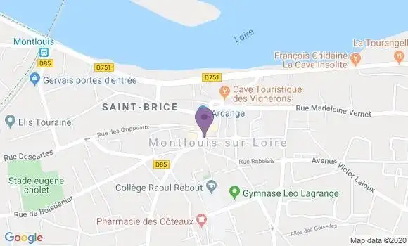 Localisation CIC Agence de Montlouis sur Loire