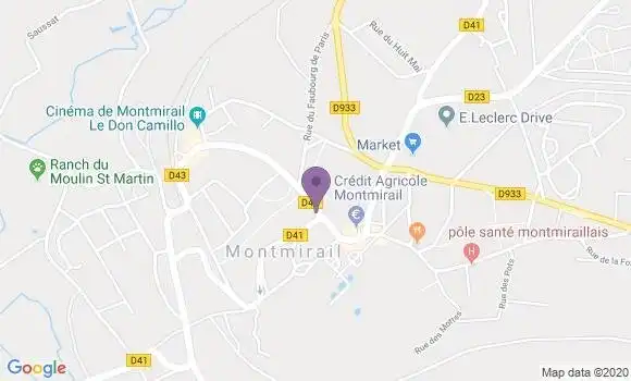 Localisation Société Générale Agence de Montmirail