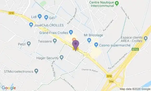 Localisation CIC Agence de Crolles