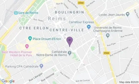 Localisation Société Générale Agence de Reims