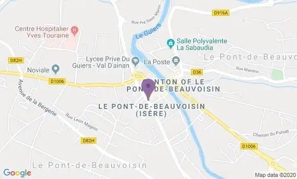 Localisation CIC Agence de Pont de Beauvoisin