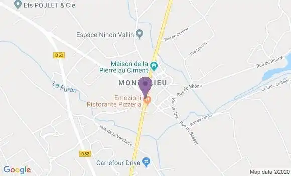 Localisation CIC Agence de Montalieu