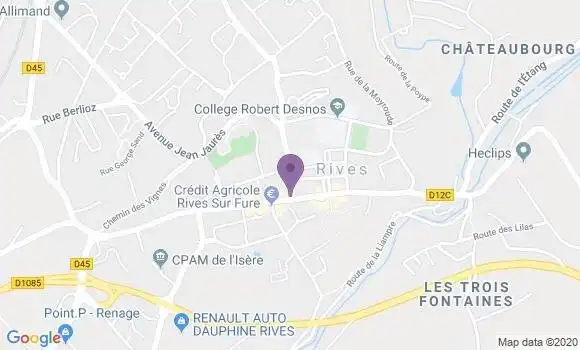 Localisation CIC Agence de Rives sur Fure