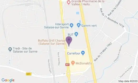 Localisation CIC Agence de Salaise sur Sanne