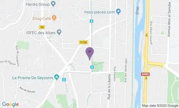 Localisation CIC Agence de Seyssins