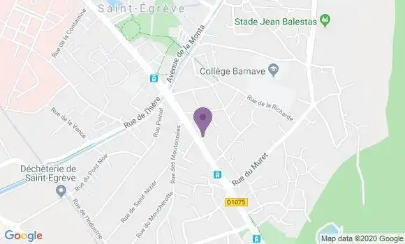 Localisation CIC Agence de Saint Egrève