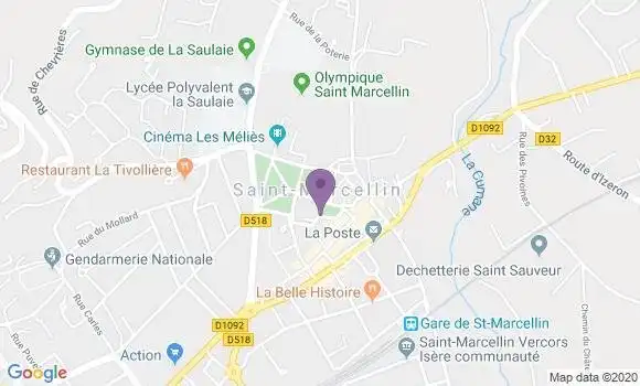 Localisation CIC Agence de Saint Marcellin