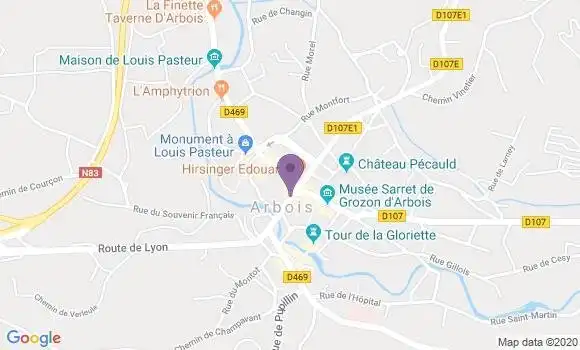 Localisation CIC Agence de Champagnole