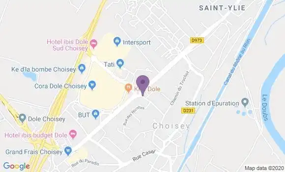 Localisation CIC Agence de Choisey