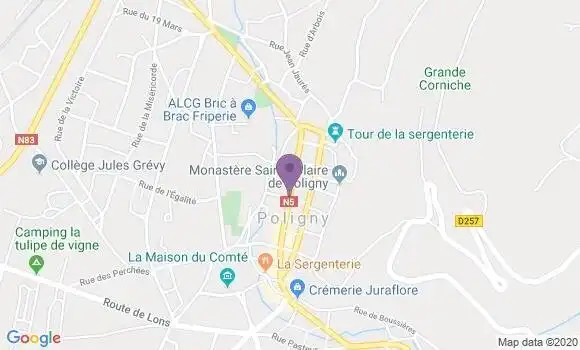 Localisation CIC Agence de Poligny