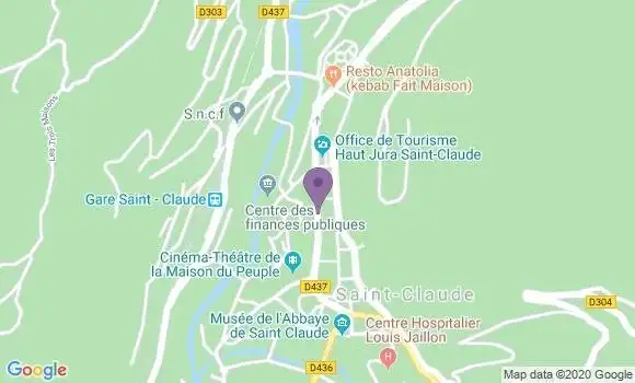 Localisation CIC Agence de Saint Claude