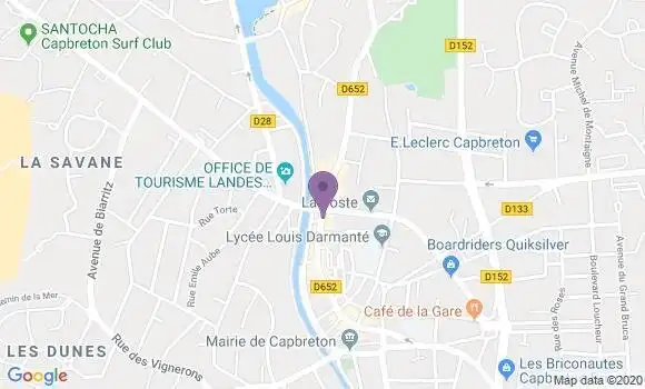 Localisation CIC Agence de Capbreton