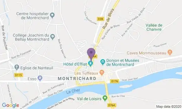 Localisation CIC Agence de Montrichard