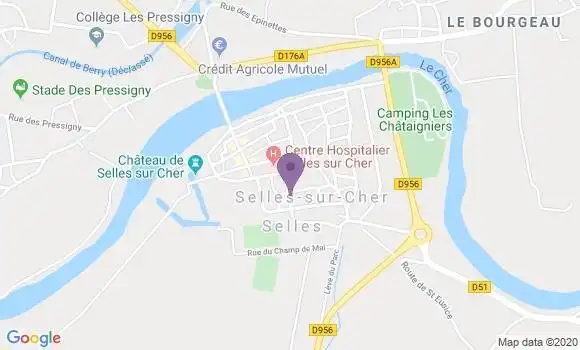 Localisation CIC Agence de Selles sur Cher