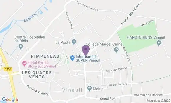 Localisation CIC Agence de Vineuil