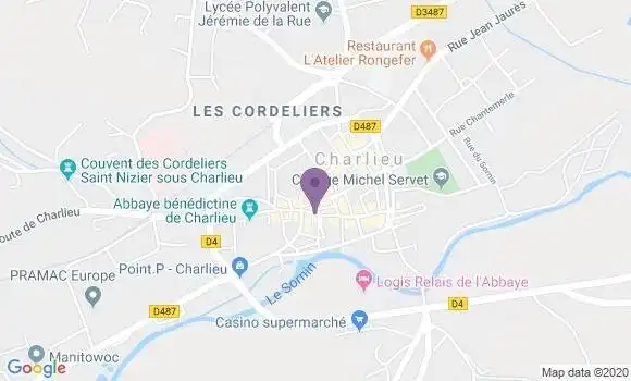 Localisation CIC Agence de Charlieu