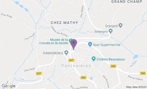Localisation CIC Agence de Panissières
