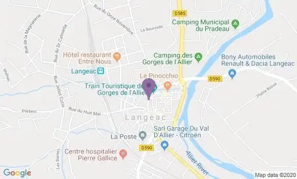 Localisation CIC Agence de Langeac