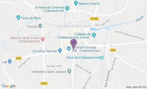 Localisation CIC Agence de Châteaubriant